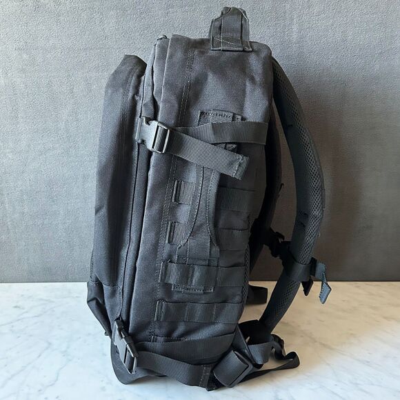 Highland Tactical Black Rumble Backpack Molle Webbing Water Resistant Pack - Picture 8 of 12
